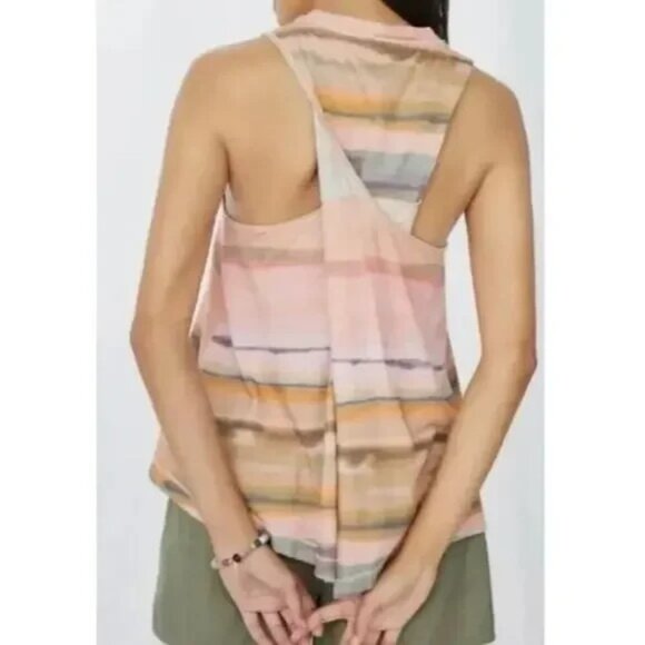 Pilcro Anthropologie NWT Sunset Dyed Motif Twist Back Tank Top Small Petite‎ - Picture 1 of 8